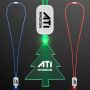 LED Neon Lanyard With Acrylic Tree Pendant