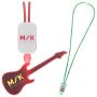 LED Neon Lanyards With Acrylic Guitar Pendant