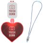 LED Neon Lanyards With Acrylic Heart Pendant