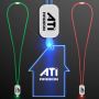 LED Neon Lanyards With Acrylic House Pendant