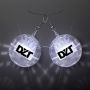 Light Projecting Disco Ball Earrings, 1 Pair