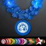 Light Up Blue Lei With Medallion