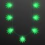 Light Up Cannabis Party Necklace, 7 Leaves