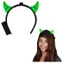 Light Up Green Devil Horns