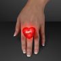 Light-Up Huge Gem Flashing Heart Ring