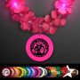 Light Up Pink Lei With Medallion