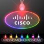 Light Up Promotional Acrylic Oval Necklace With LED