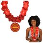 Light Up Red Lei With Medallion