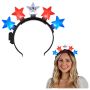 Light Up Stars Headband Red, White & Blue