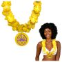 Light Up Yellow Lei With Medallion