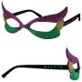 Mardi Gras Eyeglasses, Glitter Frames Non-Light Up