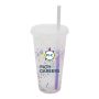 Mood 26 Oz Rainbow Confetti Tumbler With Lid And Straw,