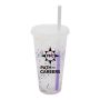 Mood 26 Oz Rainbow Confetti Tumbler With Lid And Straw