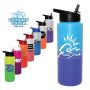 Mood 32 Oz Sports Bottle With Straw Cap Lid