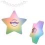 Multicolor LED Glow Star Clip-On Light Badge With White Bead