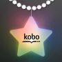 Multicolor LED Glow Star Clip-On Light Badge With White Bead