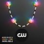 Multicolor Light Beads Necklace With Black Medallion