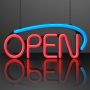 Neon LED Open Sign With A/C Adapter