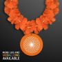 Orange Lei Necklace With Medallion Non-Light Up
