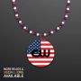 Patriotic Beads With Breakaway Clasp With Medallion
