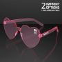Pink Heart Shades Cute Glasses, Non-Light Up