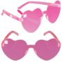 Pink Heart Shades Cute Glasses, Non-Light Up