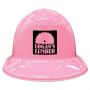 Pink Plastic Construction Helmet W/ Custom Direct Pad Print