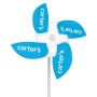 Pinwheel 3-White Mylar With 7 Inch Diameter Straight Propellers