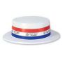 Plastic Skimmer With Printed Red, White and Blue Band