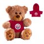 Plush Bear W/ Embroidered Paws And Hoodie