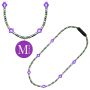 Purple Light Jewels Mardi Gras Beads With Purple Medallion