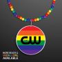 Rainbow Beads Necklace With Medallion Non-Light Up