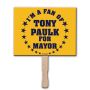 Rectangle 2 Side Sandwiched Rally Hand Sign W/ Wooden Stick