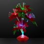 Red Christmas Flowers Light Up Centerpiece