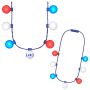 Red White & Blue Light Globes Necklace