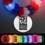 Red, White & Blue LED Hawaiian Lei With Medallion