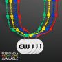 Rock Guitar Necklace Mardi Gras Beads With White Medallion
