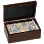 Rosewood Finish Double Twelves Set With 91 Dominos