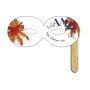 Round Digital Printed Mask On A Stick