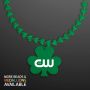 Rounded Mini Shamrocks Bead Necklace With Medallion