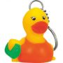 Rubber Surfing Duck Key Chain