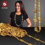 Shiny Gold Dollar Sign Party Beads Necklace Non Light Up