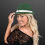 Snazzy Fedora Hat With White Bands Non-Light Up