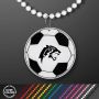 Soccer Ball Medallion With Beaded Necklace Non Light Up
