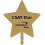 Star Rally Hand Sign W/ 12 Inch Wooden Stick