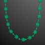 Weed Necklace Pot Leaf Madri Gras Beads Non-Light Up
