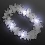 White Hawaiian Flower Light Up Lei