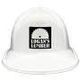 White Plastic Construction Helmet W/ Custom Direct Pad Print