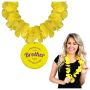 Yellow Flower Lei Necklace With Medallion Non-Light Up