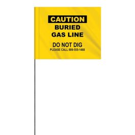 Custom Cable Flags Imprinted 1-Color 4 X 5 Inch Custom Marking Flag with 18 Inch Wire ...